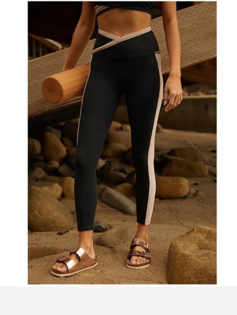 Beyond Yoga Spacedye On Block Leggings in the Darkest Night and C